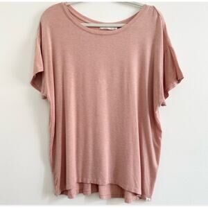 Prana Womens Foundation Slouch Top in Champagne Heather Pink size XLarge Relaxed